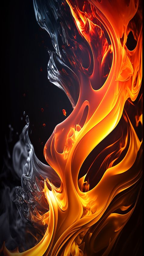 Fire And Water Wallpaper, Flame Reference, Fire Wallpaper Iphone, Fire Art Painting, Fire In Water, Fire Wallpaper Aesthetic, Flames Drawing, Flames Wallpaper, Realistic Tattoo Ideas