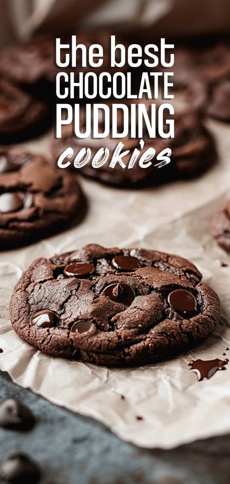 Chocolate Pudding Cookies [30 Minutes] – Chasety Chocolate Pudding Cookies Easy, What To Make With Chocolate Pudding, Chocolate Pudding Dessert Ideas, Things To Make With Chocolate Pudding, Chocolate Pudding Brownies, Recipes Using Chocolate Pudding, Chocolate Pudding Dessert Recipes, Desserts With Pudding, Pudding Cookies Chocolate