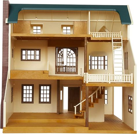 Calico Critters: Deluxe Village House : Amazon.sg: Toys Calico Critters Furniture, Sylvanian Families House, Calico Critters Families, Cool Fidget Toys, Doll House Crafts, Cardboard House, Calico Critters, Patio Interior, Village House