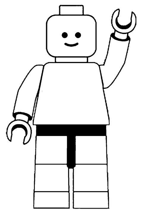 Lego Block Drawing, Lego People Drawing, Lego Coloring Pages Printables Free, Lego Clip Art, Lego Clip Art Free Printable, Draw A Lego Person, Lego Man Outline, Lego Vector, Lego Blocks Printable