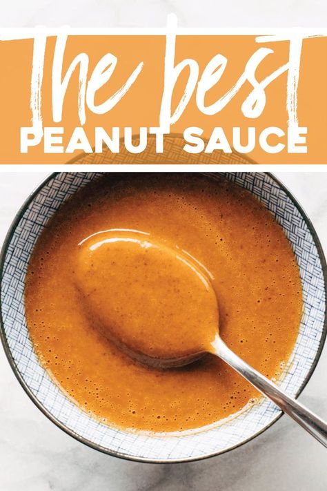 The Very Best Peanut Sauce! Smooth, drizzle-able, garlicky, and gingery with a good spicy sesame kick. Perfect for noodles, salads, protein, or as a dipping sauce! #peanutsauce #sauce #mealprep | pinchofyum.com Tofu Salad Dressing, Salads Protein, Best Peanut Sauce, Sauteed Tofu, Easy Sauce Recipe, Pinch Of Yum, Peanut Sauce, Homemade Sauce, Alfredo Sauce