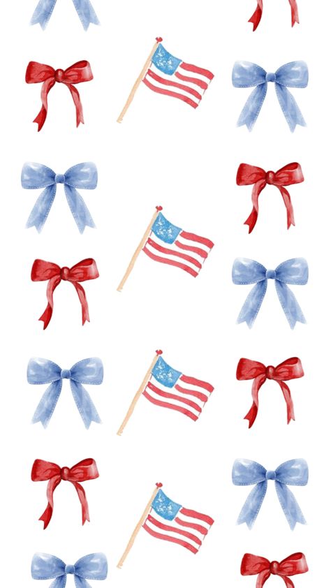 Fourth of July, wallpaper, bows, American flag Fourth Of July Wallpaper, Wall Art Prints Printables, Wallpaper Usa, July Wallpaper, 4th Of July Wallpaper, Holiday Iphone Wallpaper, American Flag Wallpaper, Cute Summer Wallpapers, Bow Wallpaper