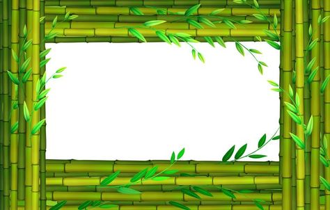 Bamboo Border Design, Vector Border Design, Border Design Drawing, Bamboo Border, Portfolio Cover Design, Banner Frame, Certificate Background, Classroom Wall Decor, Vector Border