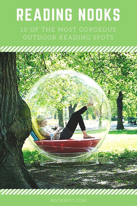 10 Gorgeous Outdoor Reading Nooks Unusual Bookshelf, Moving New House, Dream Home Library, Outdoor Reading Nooks, Outdoor Reading, Storybook Gardens, Reading Spot, Cozy Spaces, Cool Tents