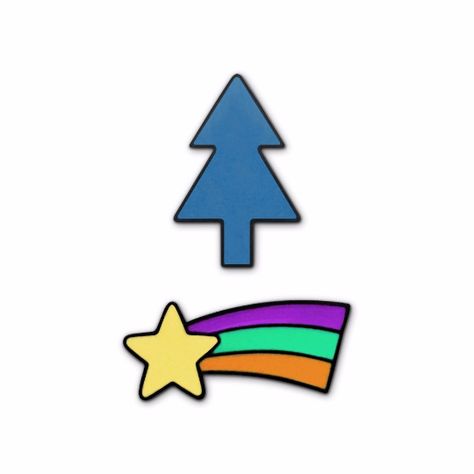 Twin Pines Pin Set - Gravity Falls - TheMysteryShack Dipper E Mabel, Dipper Y Mabel, Pine Tattoo, Shooting Star Tattoo, Autumn Tattoo, Gravity Falls Dipper, Pine Tree Tattoo, Dipper And Mabel, Gravity Falls Comics