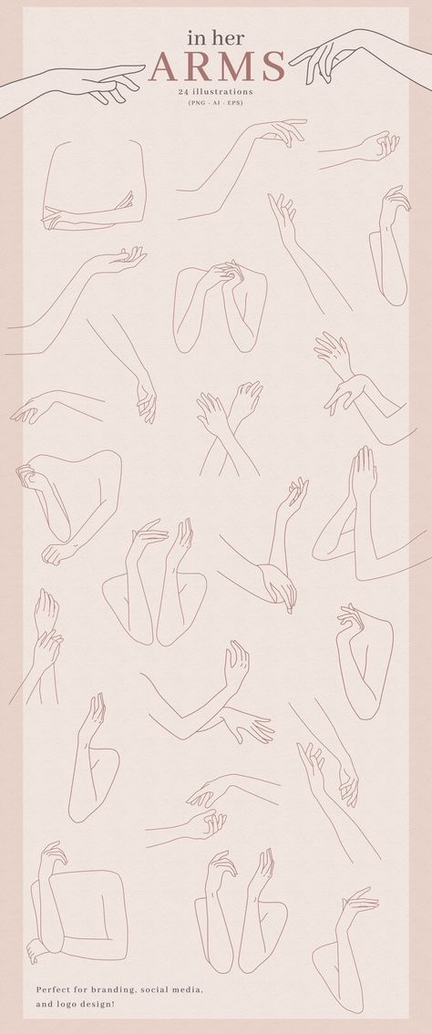 Hands And Arms Drawing, Hand Postures Drawing, Arm Picture Reference For Tattoo, Elegant Hand Poses Drawing, Woman Arm Drawing Reference, Arms In Different Poses Drawing, Whole Body Poses Reference Drawing, Pose With Arms Up, Arm Gestures Drawing