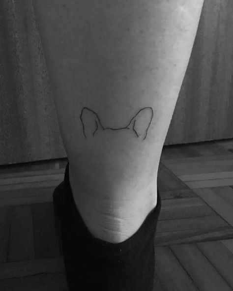 Bulldog Tattoo Ideas, Corgi Tattoo, French Bulldog Tattoo, Small Chest Tattoos, Small Girly Tattoos, Bulldog Tattoo, Small Shoulder Tattoos, Forarm Tattoos, Bulldog Francese