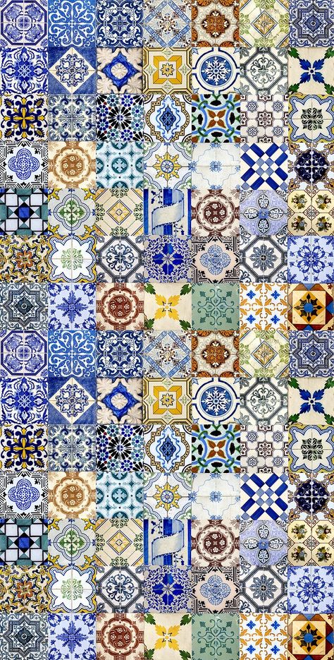 Tiles | Portugal #Porto #Portugal Wallpapers Interior, Stary Papier, 심플한 그림, Portugal Fashion, Portuguese Tile, Colourful Tile, Portuguese Tiles, घर की सजावट, Design Tattoo