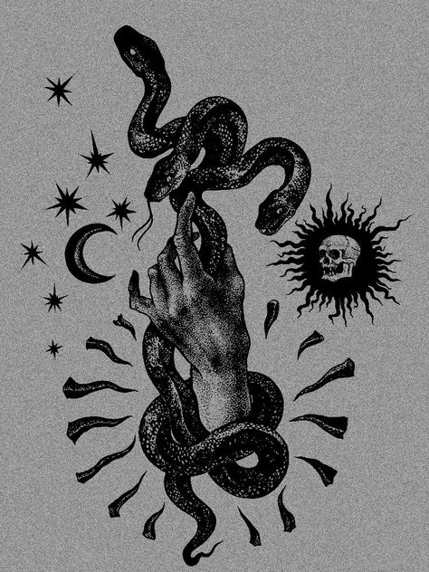 Archillect on Twitter: "… " Witchy Illustration Art, Witchy Illustration, Spiritual Background, Kunst Tattoos, Theme Tattoo, Esoteric Art, Snake Art, Occult Art, 다크 판타지