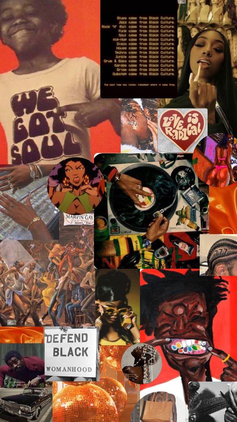 Black Women Collage Wallpaper, Soul Woman Wallpaper, Neo Soul Wallpaper Aesthetic, Neo Soul Aesthetic Art, Bhm Wallpaper Aesthetic, African American Aesthetic Wallpaper, Black Culture Collage, Black Women Wallpaper Iphone, Afrocentric Wallpaper