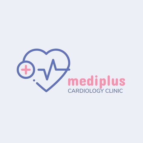 Duotone Linear Mediplus Cardiology Clinic Logo Homoeopathy Clinic Logo, Cardiology Logo, Logo Minimal Design, Talk Logo, Hospital Logo, Clinic Logo, Medical Logo, Brand Kit, Cardiology