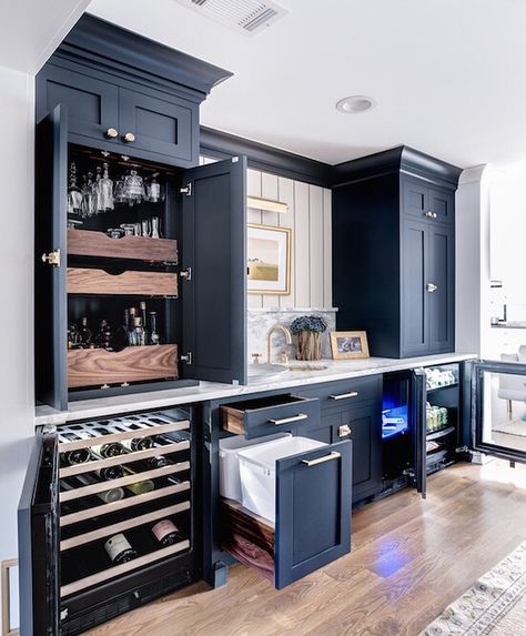 Basement Bar Designs, Basement Kitchen, Kitchen Pantry Design, Home Bar Designs, Kitchen Pantry Cabinets, Bar Room, Basement Bar, Basement Renovations, Pantry Design