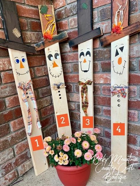 Instant Digital File Only Scarecrow Faces SVG bundle Paint | Etsy Scarecrow Face, Scarecrow Crafts, Winter Holiday Decorations, Fall Wood Crafts, Halloween Wood Crafts, Fall Thanksgiving Decor, Pallet Crafts, Country Crafts, Fall Halloween Crafts