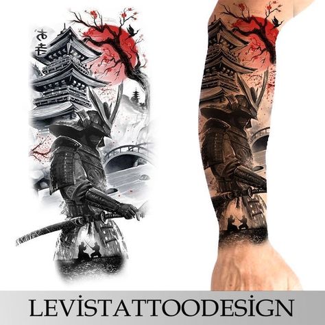 Japanese Forearm Tattoo, Tattoos Arm Mann, Realistic Tattoo Design, Blitz Tattoo, Japanese Warrior Tattoo, Samurai Tattoo Sleeve, Samurai Warrior Tattoo, Trash Polka Tattoo Designs, Japanese Tattoos For Men