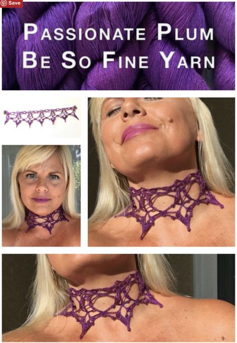 Lisette Crochet Lace Choker Necklace FREE Pattern Be So Fine Yarn by Kristin Omdahl | Kristin Omdahl Curtains Minecraft, Crochet Lace Choker, Borders Crochet, Edging Crochet, Choker Patterns, Crochet Choker, Squares Crochet, Crochet Necklace Pattern, Lace Choker Necklace