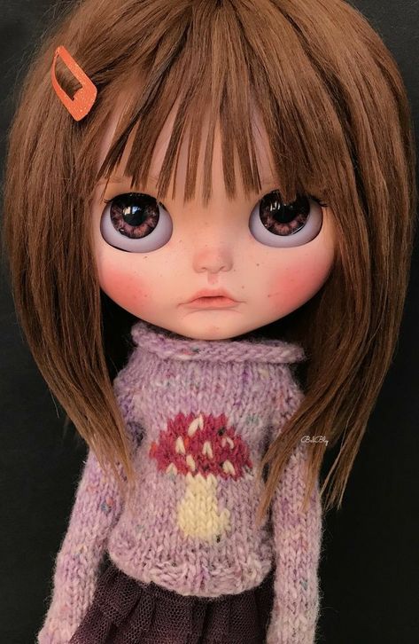 Blythe Bebek, Red Hair Doll, Big Eyes Doll, Blythe Doll Dress, Big Eyes Art, Blythe Clothes, Hello Dolly, Doll Repaint, Bear Doll