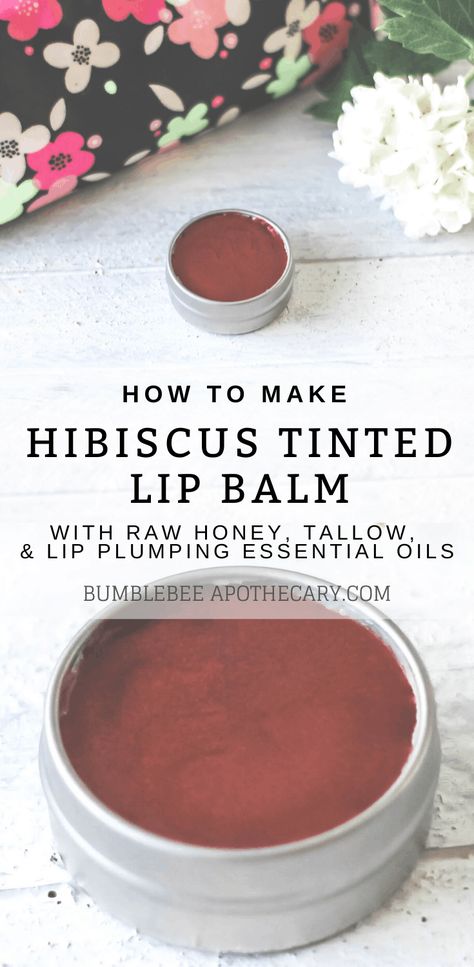 Tinted Lip Balm Recipe, Tallow Recipe, Recipe With Honey, Lip Balm Recipe, Lip Care Diy, Balm Recipe, Lip Balm Recipes, Homemade Lip Balm, Herbal Recipes