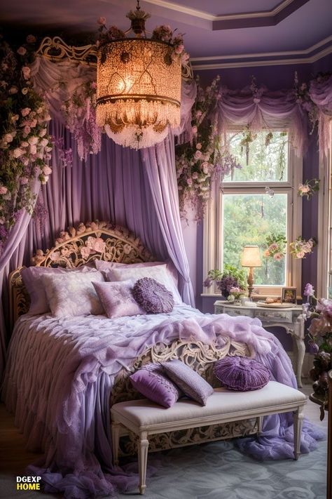 Lavender Bedroom Ideas, Lavender Room Aesthetic, Purple Cottage, Aesthetic Bedrooms, Lavender Bedroom, Lavender Room, Moroccan Room, Purple Rooms, Outfit Collage