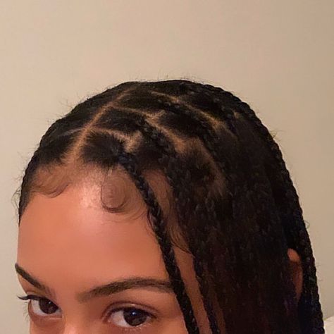 @curly.strands on Instagram: “ClientCam 💚 Extra flat knotless goddess braids never looked better 🌿” No Weave Box Braids, Long Flat Twist Hairstyles, Edge Protecting Styles, Plats Braids For Woman, Braids With Own Hair, Flat Box Braids, Braid Back Hairstyles, Hair Parting For Braids, Black Hair Braids Styles