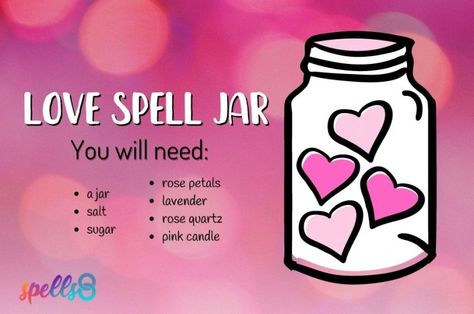 Love Jar Spell, Love Spell Jar, Happiness Spell, Easy Love Spells, Jar Spells, Love Jar, Spell Jars, Attraction Spell, Tiny Jars