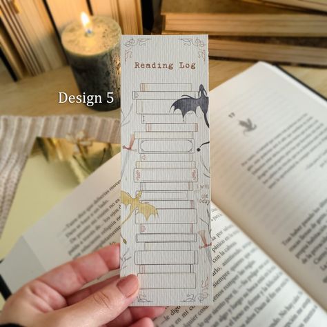 Bookmark With Reading Tracker to Write Down Your TBR or Book Log, Gift for Booklovers in Classic and YA Fantasy Designs, Set of 3 Bookmarks - Etsy Fantasy Bookmarks, The Empyrean, Book Tracker, Book Log, Bookmark Ideas, Unique Bookmark, Books Crafts, Reading Tracker, Ya Fantasy