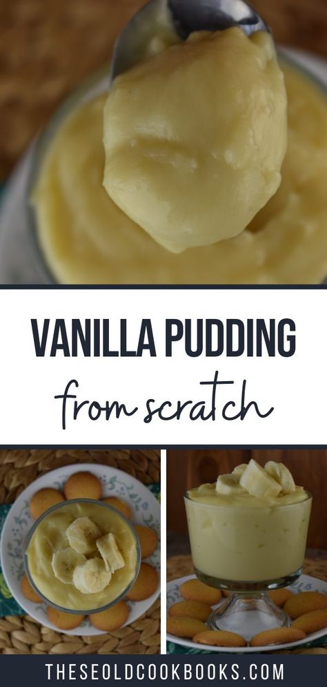 Classic Vanilla Pudding from Scratch - These Old Cookbooks Old Fashioned Pudding Recipe, Vanilla Pudding From Scratch, Vanilla Pudding Recipe, Pudding Recipes Homemade, Pudding From Scratch, Pudding Pie Recipes, Vanilla Pudding Recipes, Persimmon Pudding, Homemade Vanilla Pudding