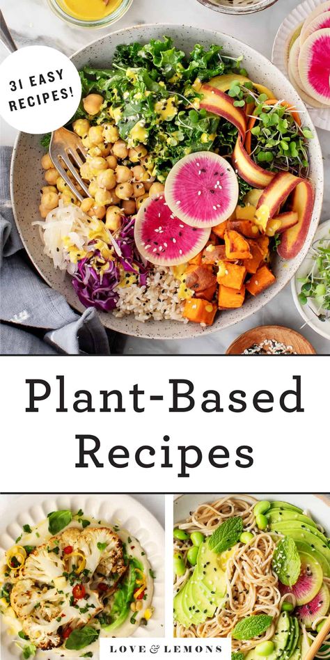 31 Easy Plant-Based Recipes - Love and Lemons Whole Food Plant Based Recipes, Whole Food Plant Based, Plant Based Recipes Easy, Plant Based Whole Foods, Vegetarian Cabbage, Veggie Burger, Base Foods, Plant Based Diet, Plant Based Recipes