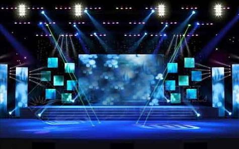 Virtual Set Design, Led Screen Stage Design Wedding, Led Stage, Stage Design Ideas Creative, Dj Stage, Stage Lighting Design, Led Video Wall, Stage Background, Led Display Screen