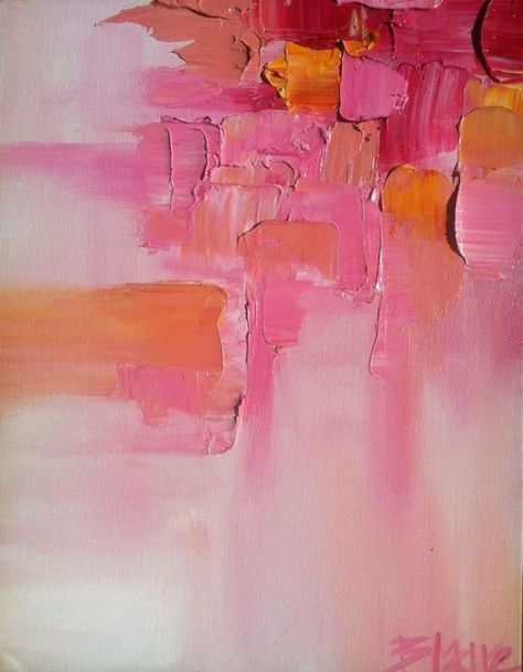 Oil Painting Abstract Texture, Oil Paintings Abstract, Textured Oil Painting Palette Knife, Pink And Orange Abstract Art, Colourful Oil Paintings, Abstract Color Painting, Pink Textured Art, Acrylic Palette Knife Painting, Pallet Knife Painting Acrylic Abstract