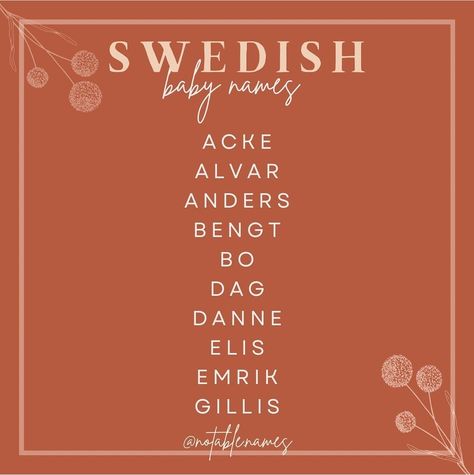 Swedish Names, Random Baby, Sims Names, Apocalypse Landscape, Dutch Baby Names, Rare Names, Writing Inspiration Tips, Beautiful Tattoos For Women, Best Character Names