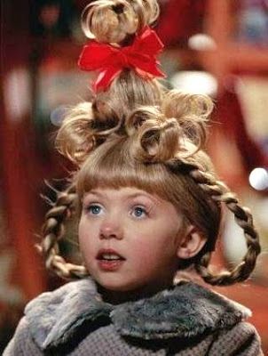 Cindy Lou Who...hairdo!                                                                                                                                                      More Cindy Lou Hair, Cindy Lou Who Hair, Cindy Lou Who Costume, Whoville Hair, Women Pixie Cut, Cindy Lou Who, Wacky Hair Days, Wacky Hair, Cindy Lou