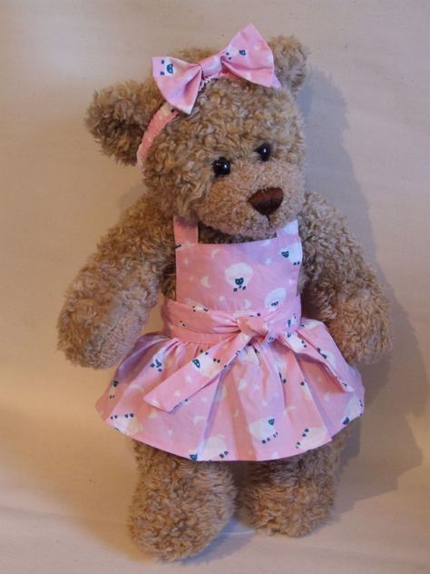 Tall Outfits, Teddy Bear Costume, Bear Clothing, Bear Ideas, Diy Teddy Bear, Build A Bear Outfits, Bear Patterns Free, Bear Clothes, Pink Sheep