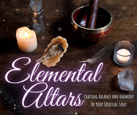 1.10.24 Elemental altars Elemental Altar Ideas, Earth Element Altar Ideas, Alter Space Ideas, Alters Spiritual Ideas, Elements Altar, Alter Ideas Spiritual, Element Altar, Magickal Tips, Home Alter