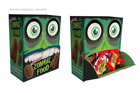 Halloween Store Display, Halloween Packaging, Zombie Food, Op Art Lessons, Diy Furniture Videos, Candy Ideas, Packaging Template Design, Creative Design Studio, Graffiti Illustration