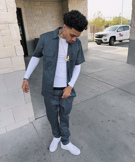 White Forces Outfit, White Air Force 1 Outfit Men, White Air Force 1 Outfit, Dickies Outfits Men, Air Force 1 Outfit Men, Boys Dressing Style, Dickies Outfit, Forces Outfit, Lucas Coly