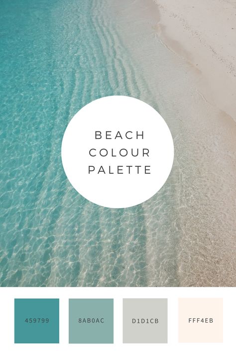 Blue Summer Color Palette, Beach Inspired Color Palette, Aqua Colour Palette, Beach Colour Palette, 2024 Color Palette, Aqua Color Palette, Ocean Color Palette, Blue Beach House, Beach Color Palettes