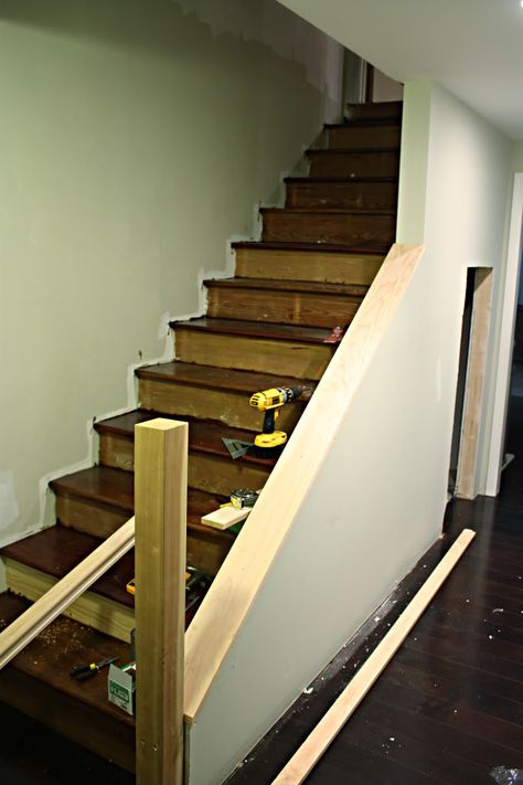 Basement Stairway Basement Stairway, Basement Staircase, Basement Steps, Open Trap, Basement Remodel Diy, Modern Basement, Basement Reno, Diy Basement, Stair Remodel