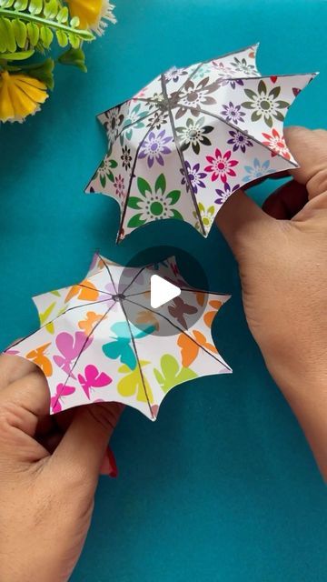 Mini Umbrella Diy, Diy Umbrella, Umbrella Craft, Paper Umbrella, Kids Umbrellas, Kindergarden Activities, Mini Umbrella, Blue Umbrella, Paper Umbrellas