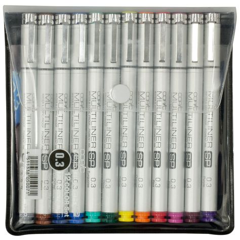 COPIC Multiliner SP pens are the ideal drawing tool for any artist, illustrator, or graphic designer! Cute Drawings Sketches, Sp Drawing, Designer Drawing, Copic Multiliner, Copic Pens, Drawing Pens, Artist Supplies, Drawing Pen, Drawing Supplies