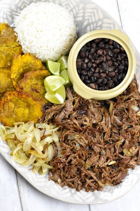 Vaca Frita (Cuban Crispy Shredded Beef) - GypsyPlate Crispy Cuban Beef Bowl, Cuban Shredded Beef, Healthy Cuban Food, Cuban Dishes Authentic, Cuban Imperial Rice Recipe, Cuban Recipes Authentic, Cuban Food Authentic, Cuban Dinner Recipes, Vaca Frita Recipe