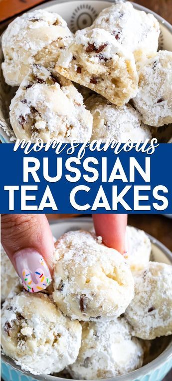 Russian Teacakes, Russian Tea Cookies, Russian Tea Cakes, Russian Tea Cake, Christmas Cookie Recipe, Tea Cakes Recipes, Russian Tea, Snowball Cookies, Famous Recipe