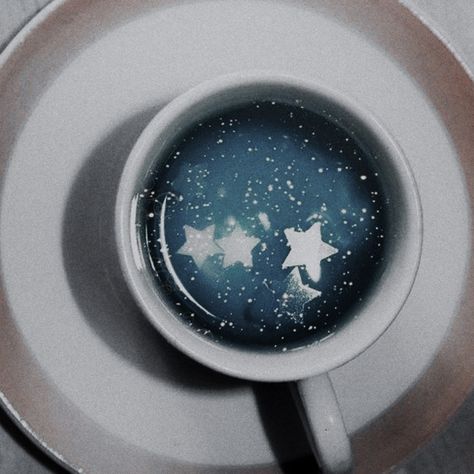 Blue Space Aesthetic, Starry Aesthetic, Blue And Yellow Aesthetic, Cup Of Stars, Soft Blue Aesthetic, Celestial Aesthetic, Star Aesthetic, Star People, Blue Stars