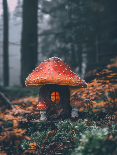 Cottage core mushroom home Soft Mushroom Aesthetic, Spooky Cottage Core Aesthetic, Cottage Core Images, Fairy Woodland Aesthetic, Autumn Mushroom Aesthetic, Kari Core Aesthetic, Mushroom Pictures Aesthetic, Autumn Cottage Aesthetic, Mushroom Cottagecore Aesthetic