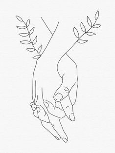 Holding Hands Painting Abstract, Engagement Drawing Art, Engagement Painting Gift, Hands Holding Line Art, Painting Of Hands Holding, Hand Holding Line Art, Two Holding Hands Drawing, Line Art Drawings Couple Hands, Free Line Art Printables