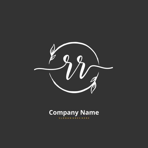 RR Initial handwriting and signature logo design with circle. Beautiful design handwritten logo for fashion, team, wedding, luxury logo. Rr Logo, Signature Logo Design, Handwritten Logo, Wedding Luxury, Circle Logos, Luxury Logo, Bts Drawings, Logo Collection, Signature Logo