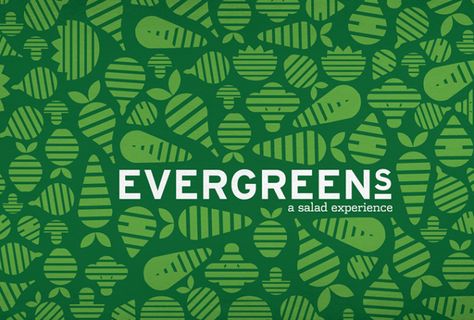 Evergreens Salad Restaurant Branding Salad Graphic Design, Organic Food Branding, Salad Branding, Salad Restaurant, Market Branding, Wall Illustration, Gfx Design, Logo Branding Design, Farm Logo