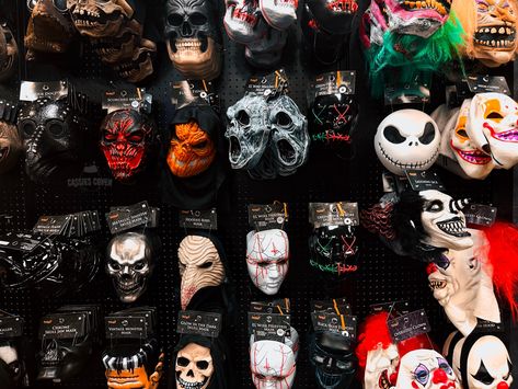 Spirit halloween masks Spirit Halloween Aesthetic, Months Aesthetic, Mall Rats, Halloween Spirit Store, Fall 24, Halloween Aesthetic, Halloween Pictures, Halloween Masks, My Happy Place