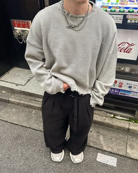 Long Sleeves Outfit Men, Long Sleeve Aesthetic, Street Style Baggy, Y2k Street Wear, Street Wear Men, Sleeve Aesthetic, Tuff Fits, Guys Fits, Outfit Inso