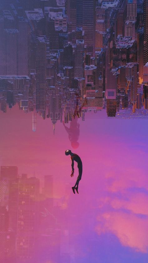 Leap of faith #spiderman #milesmorales #spideracrossthepspiderverse Miles Morales Sitting On Building, Spiderman Multiverse Art, Miles Morales No Expectations, Miles Morales Jumping Off Building, Miles Leap Of Faith, Leap Of Faith Wallpaper, Miles Morales Falling, Leap Of Faith Spiderman, Miles Morales Leap Of Faith