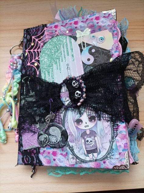 IDK where this from, but great DIY idea for witches or passwords Goth Junk Journal, Pastel Goth Diy, Ephemera Envelopes, Digital Ephemera, Jane Davenport, Art Notebook, Digital Junk Journal, Unique Planner, Hobonichi Planner